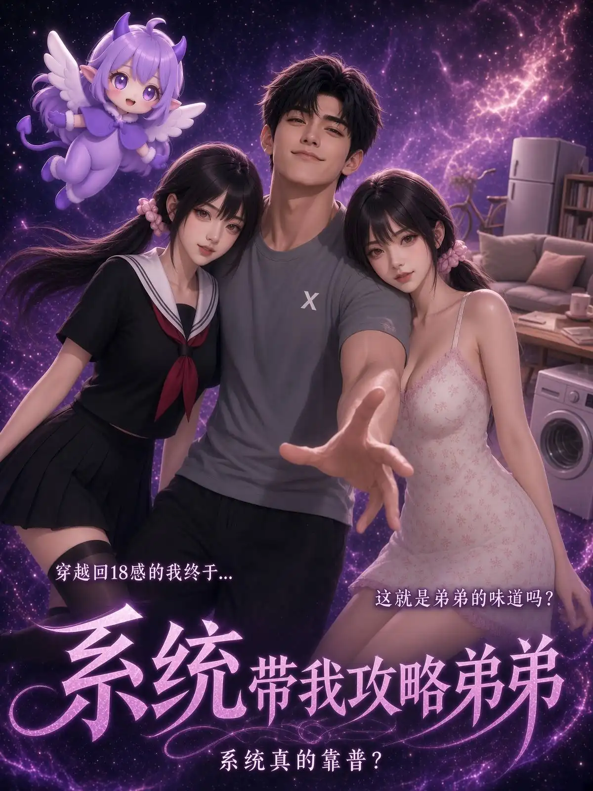 《系统加持在身》魔改短剧封面